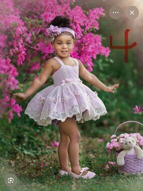 Dollcake Dress Golly Gosh size 4 with matching size 5 bloomers in lilac purple